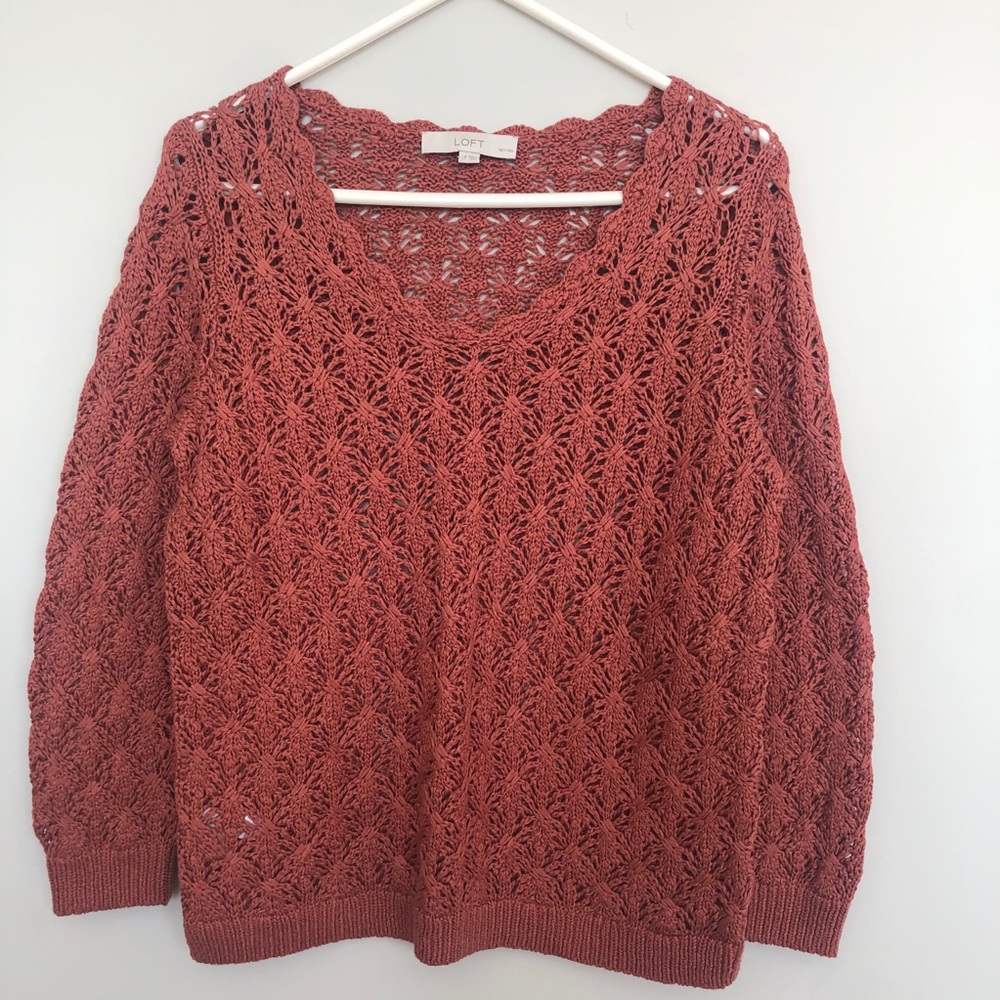 Loft Crochet Knit Blouse, LP